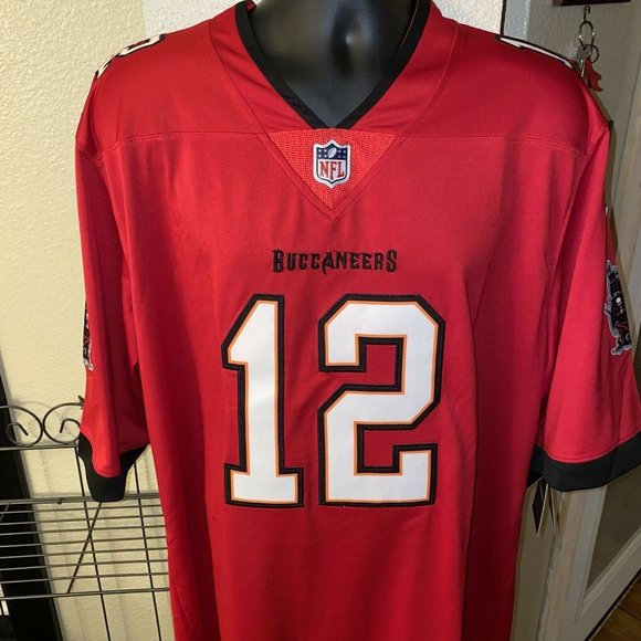 Tampa Bay Buccaneers Tom Brady Authentic Nike Vapor On Field Red Jersey L NWT - Picture 2 of 10